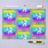 Rainbow Glitzer Unicorns Seidenpapier (Handwerk)