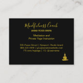 *~* Rainbow Glitzer Universe Buddha Meditation Visitenkarte (Rückseite)