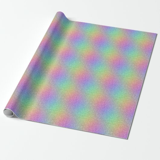 Rainbow-Glitzer-Wrapping-Papier Geschenkpapier (Ungerollt)