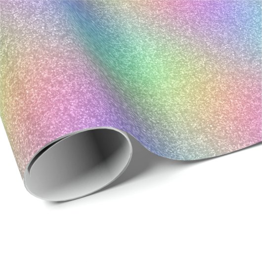Rainbow-Glitzer-Wrapping-Papier Geschenkpapier (Rolleneckpunkt)