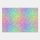 Rainbow-Glitzer-Wrapping-Papier Geschenkpapier Set (Vorderseite 3)