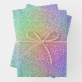 Rainbow-Glitzer-Wrapping-Papier Geschenkpapier Set (Beispiel)