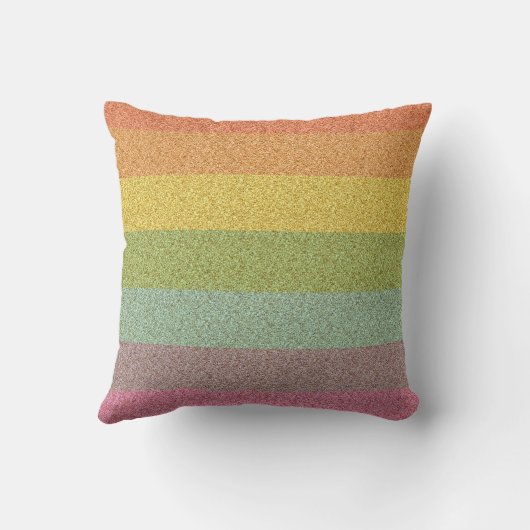 Rainbow Glitzer Zebra Print Metallic Cushion Kissen (Rückseite)