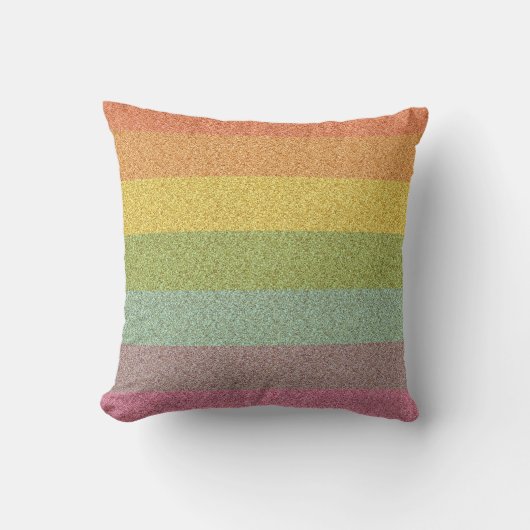 Rainbow Glitzer Zebra Print Metallic Cushion Kissen (Vorderseite)