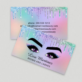 Rainbow Glitzern Beauty Business Card Visitenkarte