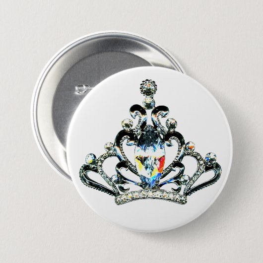 Rainbow-Glitzern eines Tiara Button (Vorne & Hinten)