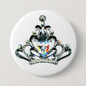 Rainbow-Glitzern eines Tiara Button (Vorderseite)