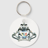 Rainbow-Glitzern eines Tiara-Schlüsselanhängers Schlüsselanhänger (Vorderseite)