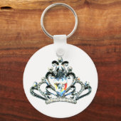 Rainbow-Glitzern eines Tiara-Schlüsselanhängers Schlüsselanhänger (Vorderseite)