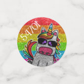 Rainbow-Glitzern Einhorn Farbiger Glitzer Foto Konfetti (Klein Vorderseite)