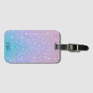 Rainbow Glitzern Girls Individuelle Name Gepäckanhänger