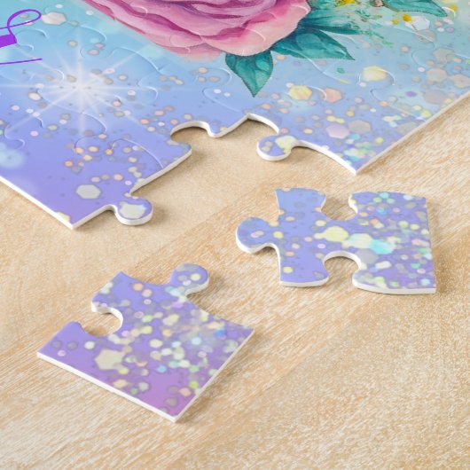 Rainbow Glitzern Magical Unicorn Puzzle (Seite)