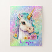 Rainbow Glitzern Magical Unicorn Puzzle (Vertikal)