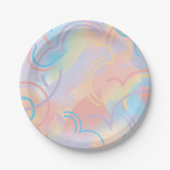 Rainbow-Glitzern-Papierplatte Pappteller (Vorderseite)