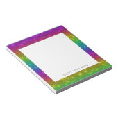 Rainbow-Glitzern Personalisiert Notepad 5,5" x 6" Notizblock (angewinkelt)