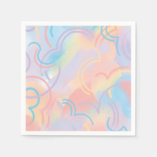 Rainbow Glitzern Serviette (Vorderseite)