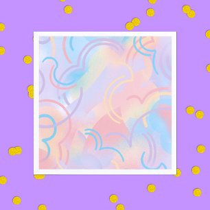 Rainbow Glitzern Serviette