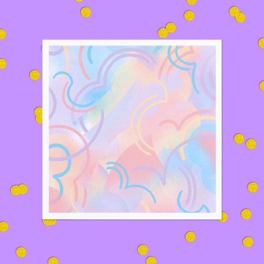 Rainbow Glitzern Serviette