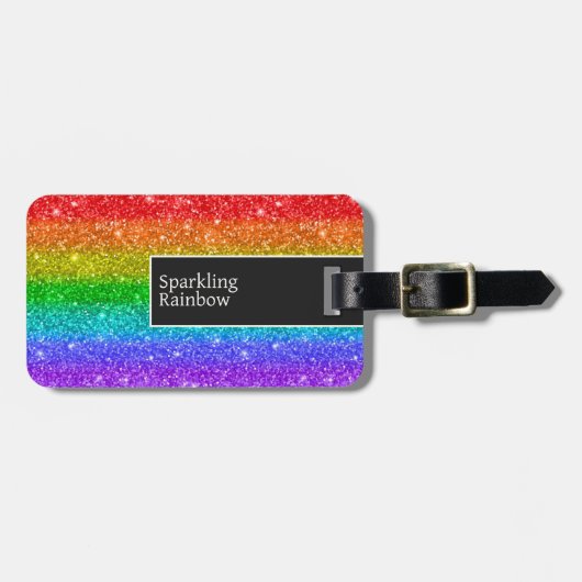 Rainbow-Glitzern sind wie Feuerwerke Gepäckanhänger (Vorderseite horizontal)