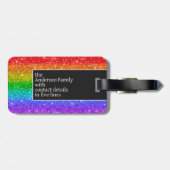 Rainbow-Glitzern sind wie Feuerwerke Gepäckanhänger (Rückseite horizontal)