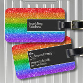 Rainbow-Glitzern sind wie Feuerwerke Gepäckanhänger