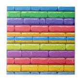 Rainbow Glossy Brick Pattern Fliese (Vorderseite)