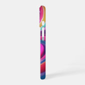 Rainbow Glossy Swirl 3D Abstrakt iPhone 16 Hülle (Linke Seite)