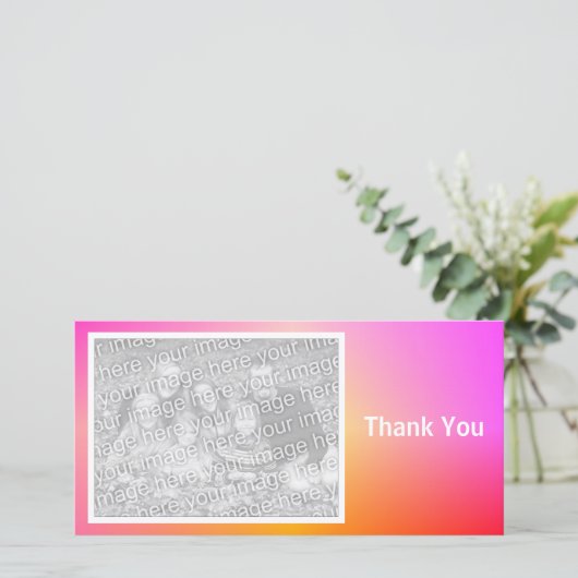 Rainbow Glow 01 Dankeskarte (Stehend Vorderseite)