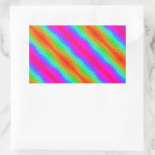Rainbow Glow Diagonal Stricker Rechteckiger Aufkleber (Tasche)