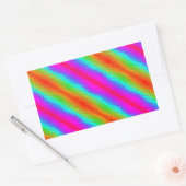 Rainbow Glow Diagonal Stricker Rechteckiger Aufkleber (Umschlag)