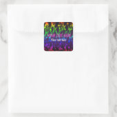Rainbow Glow Neon Party Aufkleber (Tasche)