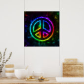 Rainbow Glow Peace Sign Poster (Küche)