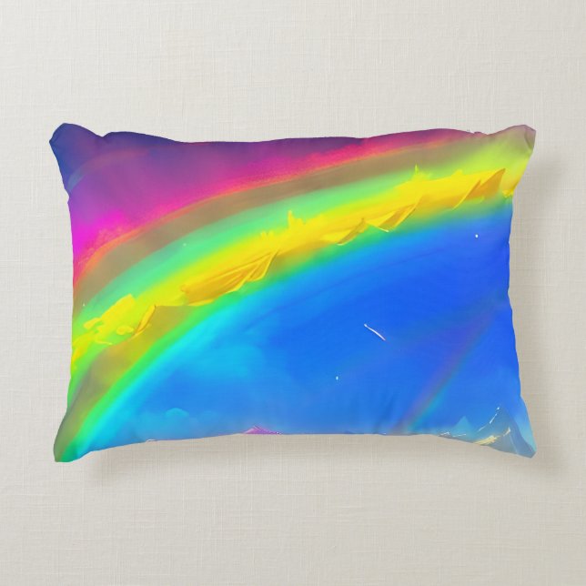 Rainbow Glow Sky Dekokissen (Vorderseite)