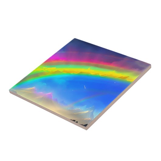 Rainbow Glow Sky Fliese (Seite)