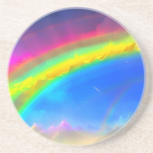 Rainbow Glow Sky Getränkeuntersetzer (Vorne)