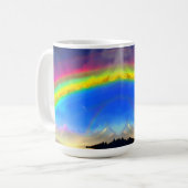 Rainbow Glow Sky Kaffeetasse (Vorderseite Links)