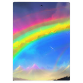 Rainbow Glow Sky Klemmbrett (Rückseite)