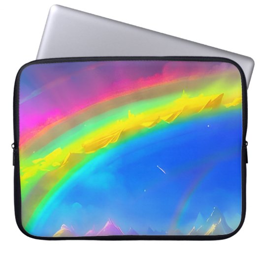 Rainbow Glow Sky Laptopschutzhülle (Vorderseite)