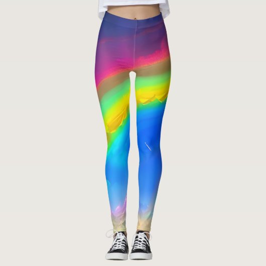 Rainbow Glow Sky Leggings (Vorderseite)