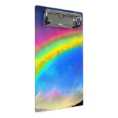 Rainbow Glow Sky Mini Klemmbrett (Schrägansicht)