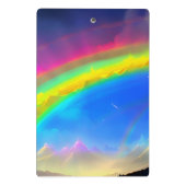 Rainbow Glow Sky Mini Klemmbrett (Rückseite)