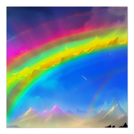 Rainbow Glow Sky Poster (Vorderseite)
