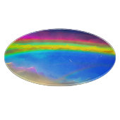 Rainbow Glow Sky Schneidebrett (Ecke)