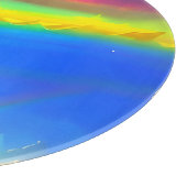 Rainbow Glow Sky Schneidebrett (Ecke)