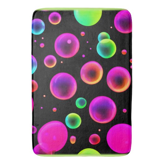 Rainbow Glows Bubble Dream Badematte (Vorderseite Vertikal)