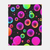 Rainbow Glows Bubble Dream Fleecedecke (Vorderseite)