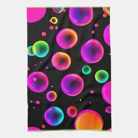 Rainbow Glows Bubble Dream Geschirrtuch (Vertikal)