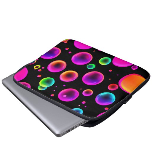 Rainbow Glows Bubble Dream Laptopschutzhülle (Vorne Knopf)