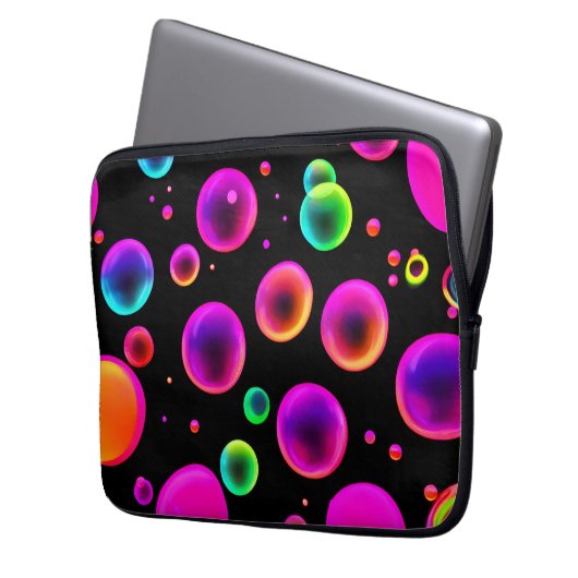 Rainbow Glows Bubble Dream Laptopschutzhülle (Vorderseite Links)