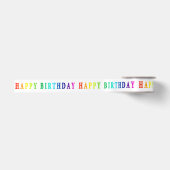 Rainbow Glücklicher Geburtstag Satinband (Vorderseite)